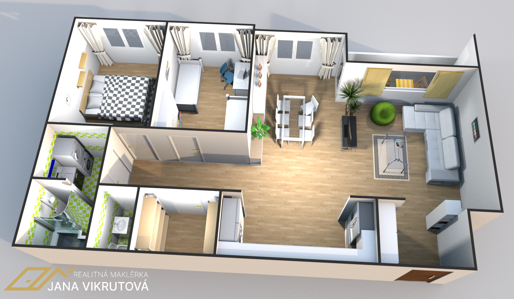 3izb_byt_Rezedova_BA_podorys